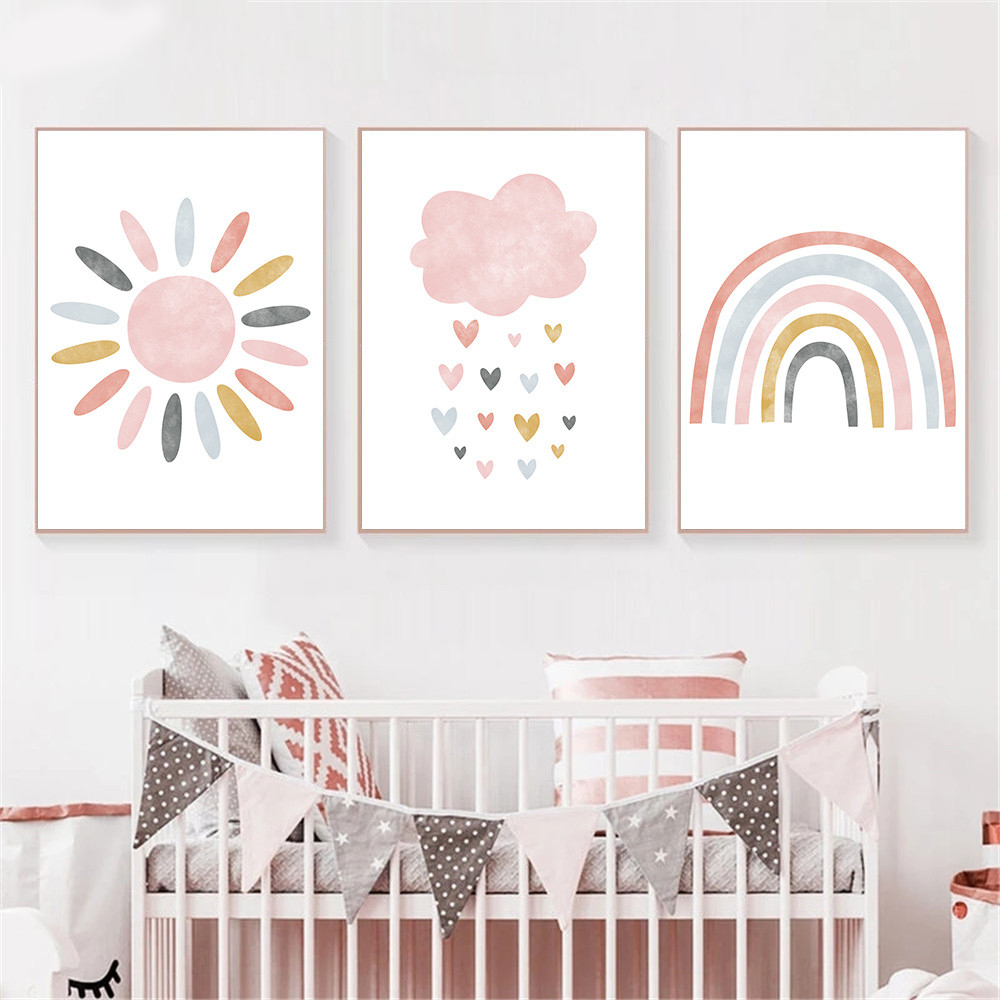 Baby Nursery Frames - Bez ramy. Obraz na płótnie dla