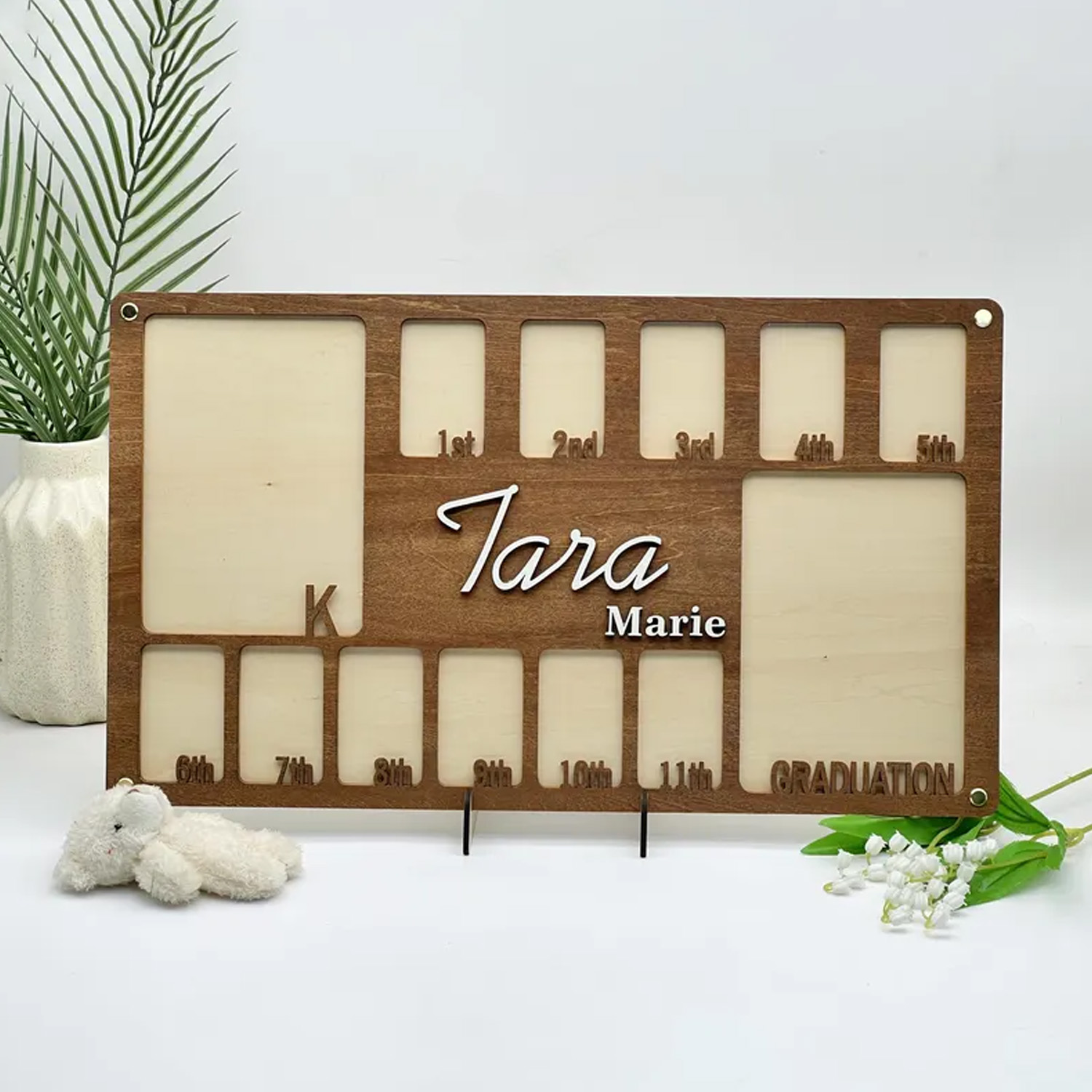 Baby Nursery Frames - 1 szt. Personalizowana drewniana tabliczka z