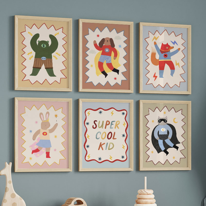 Baby Nursery Things - Zabawne Kreskówkowe Super Fajne Obrazy na