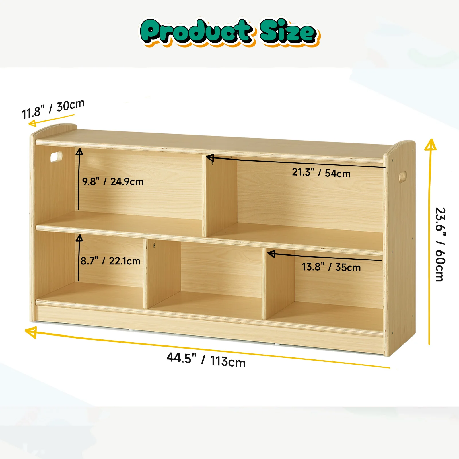 2-poziomowa drewniana szafka M – Baby Bookshelf Small recenzja i cena