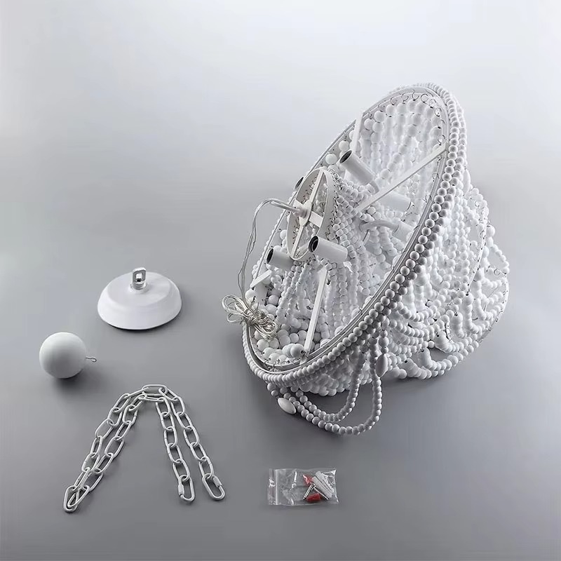 Drewniany Żyrandol z Koralikam – Baby Nursery Chandelier recenzja i cena