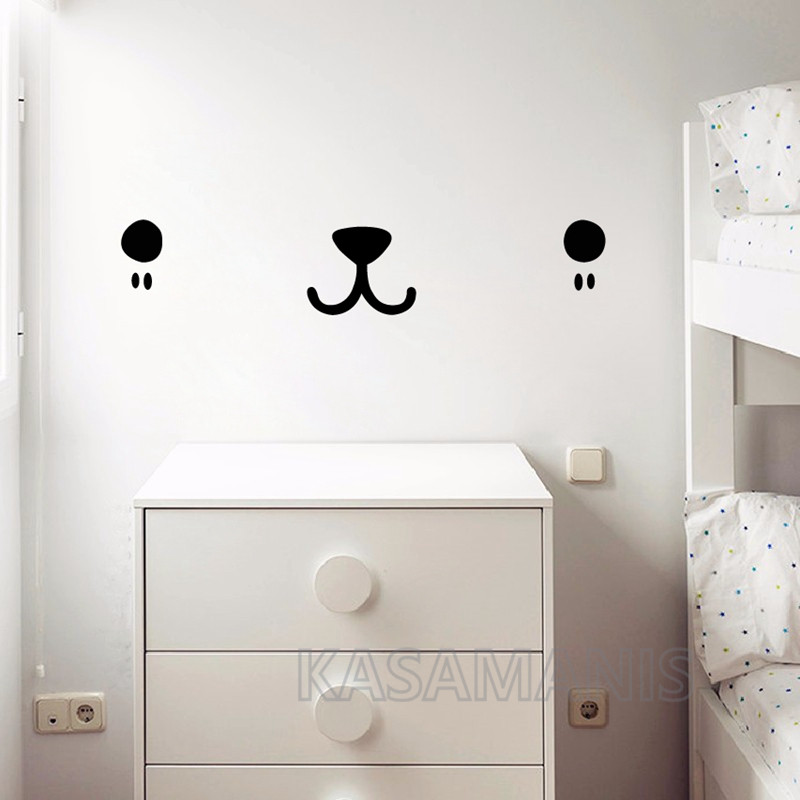 Śliczne twarz Kawaii ścienne a – Baby Nursery Things recenzja i cena