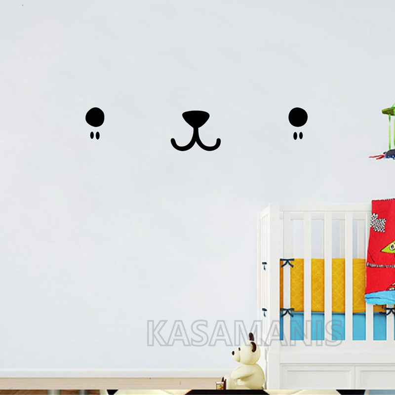 Śliczne twarz Kawaii ścienne a – Baby Nursery Things recenzja i cena