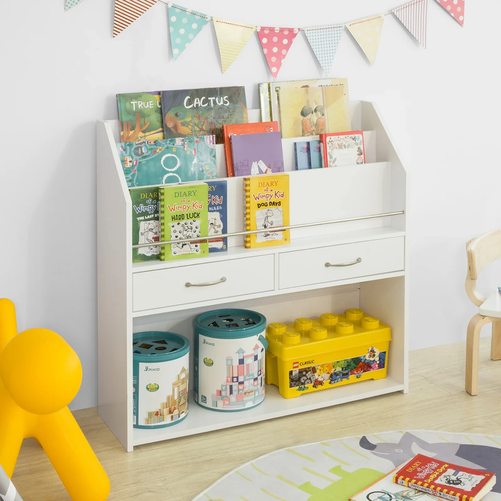 Nowoczesny Biały Mały Dziecięc – Baby Bookshelf Small recenzja i cena