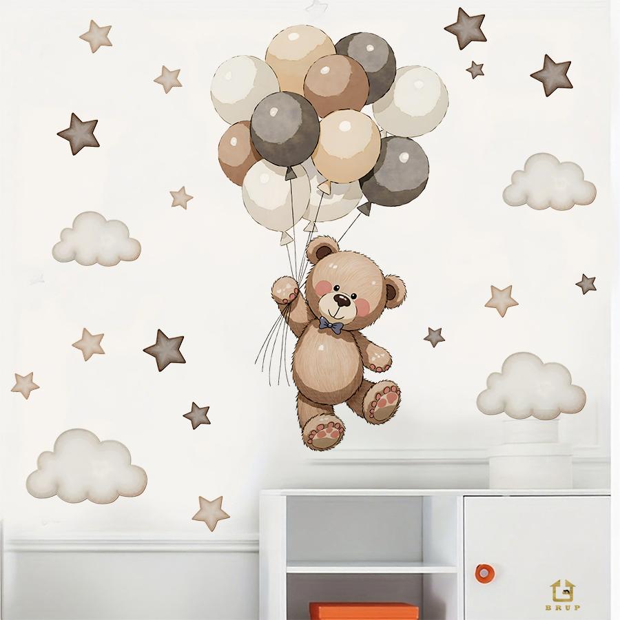 Urocze naklejki ścienne z misi – Baby Nursery Things recenzja i cena