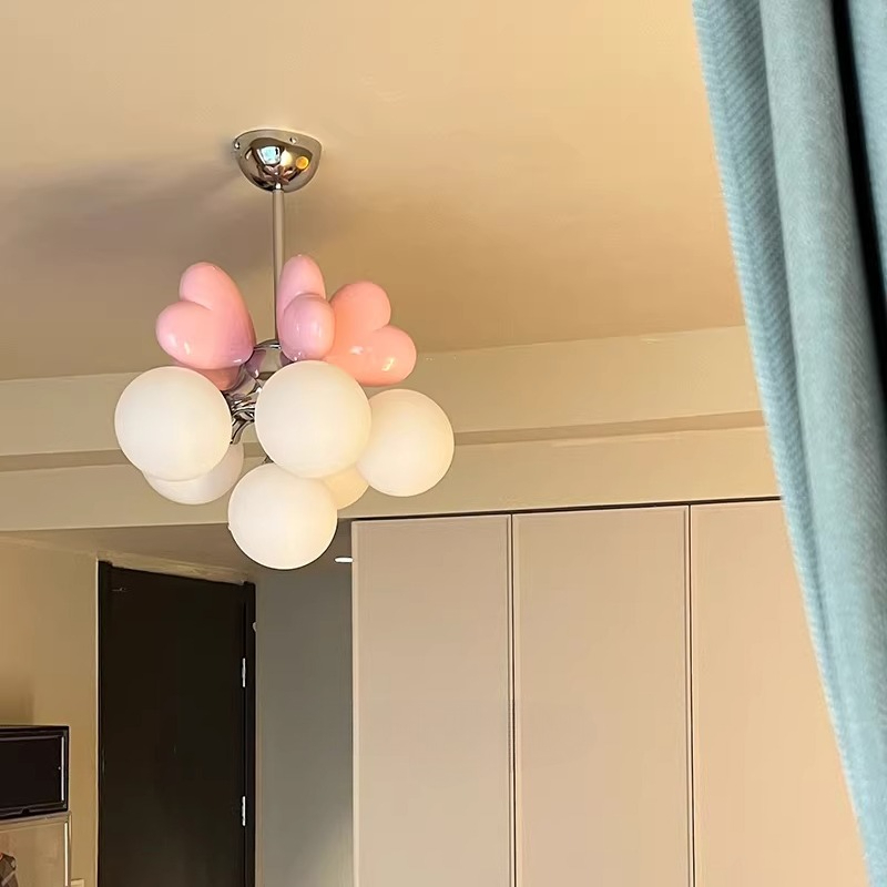 Różowa Lampa Wisząca LED E27 w – Baby Nursery Chandelier recenzja i cena