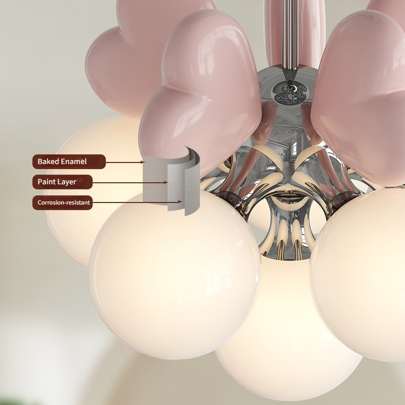 Różowa Lampa Wisząca LED E27 w – Baby Nursery Chandelier recenzja i cena