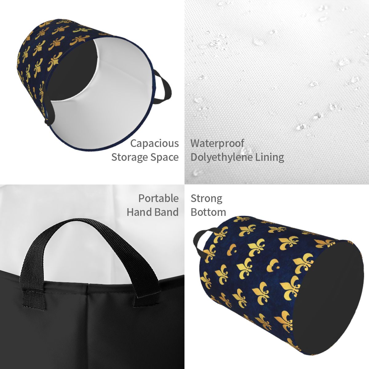 Kosz na pranie Royal Gold Blue – Baby Nursery Laundry Basket recenzja i cena